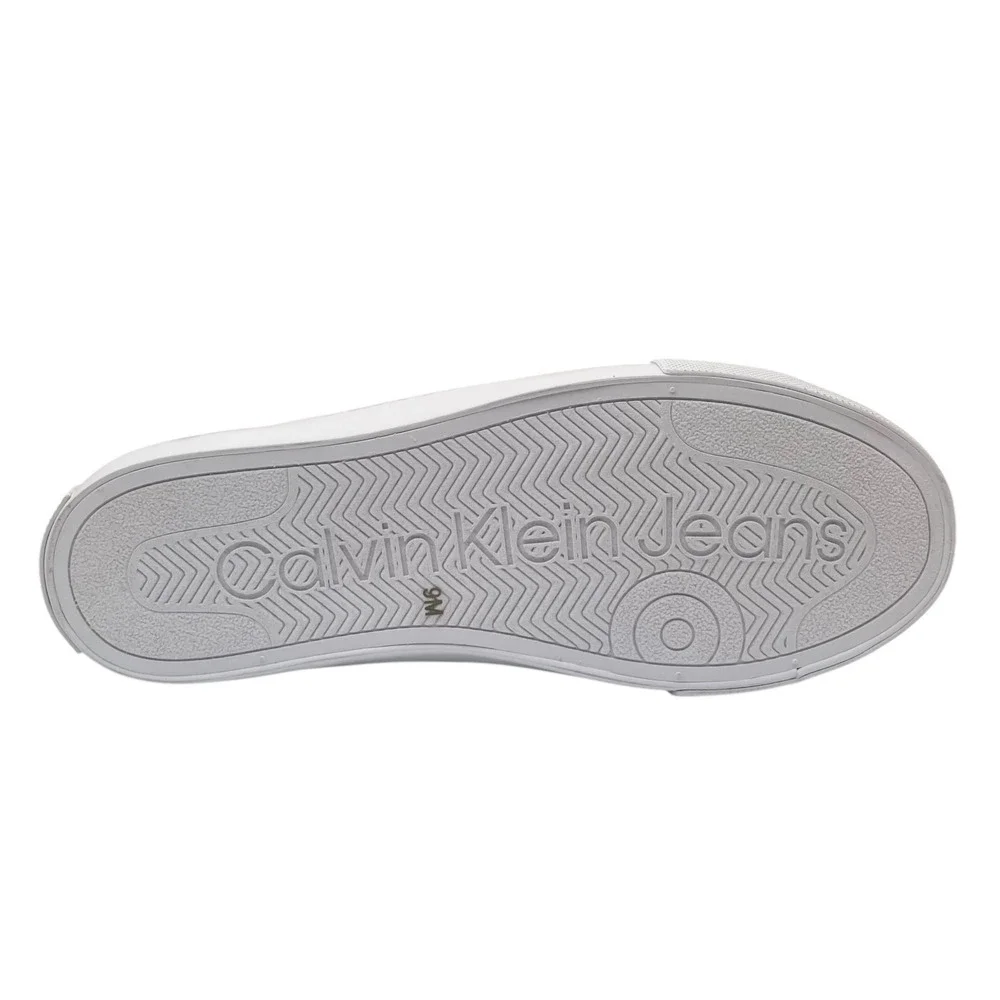 Calvin Klein Womens Calysse Casual Fashion Sneakers Size 9 White Low Top Lace up